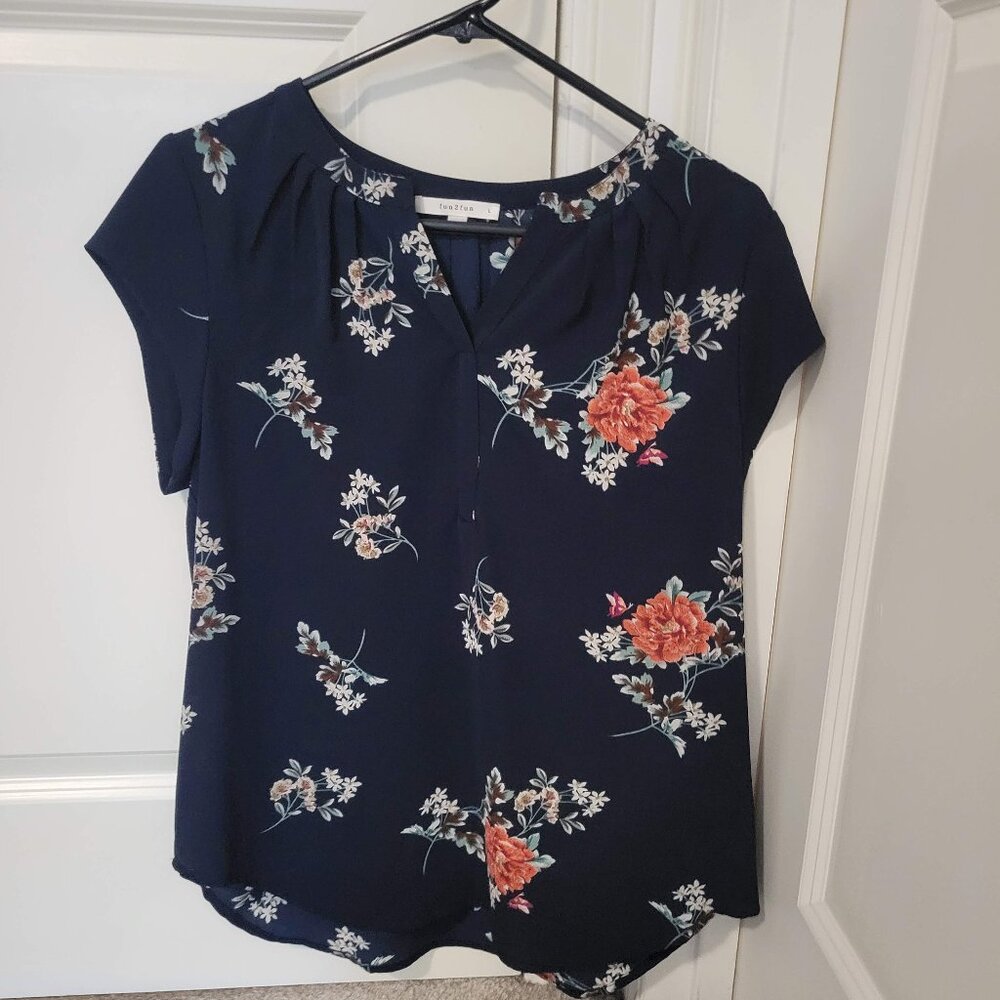 Walden Split Neck Blouse, L